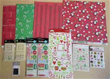 SALE Scrapbook Set met oa papier thema Kerst NR 2