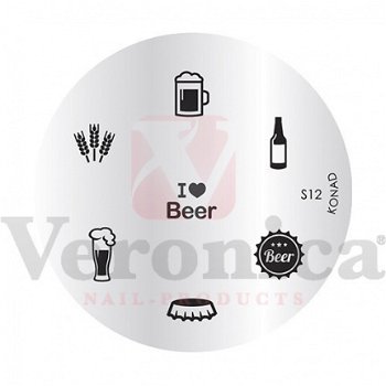 KONAD stamp plate S12 BIER - 0