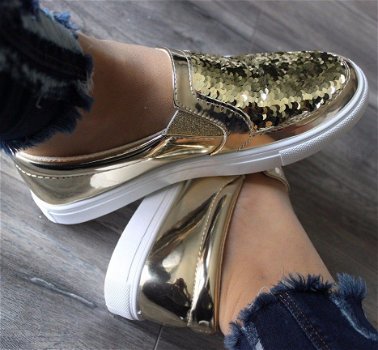 Ultra lichte ultra glossy dames slip on sneakers zálig om te dragen, maat 40 - 2