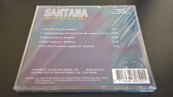 Santana live volume 2 CD nieuw en geseald - 2