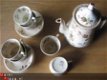 Antieke koffiepot met 6 kop en schotel, gemerkt, ca. 1860... - 1 - Thumbnail