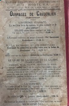 Leconomie Culinaire, Par Cauderlier, Oud kookboek - 2