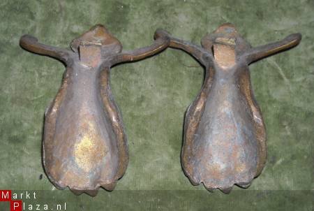 2 antieke bronzen poten ca 1840. - 3