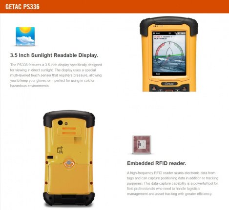 Fully Rugged Handheld Getac PS336 Premium USB RS232 BT WLAN 3G HSPA+ alfa GPS geel FR P1A6BWD3YBXX - Afbeelding 6