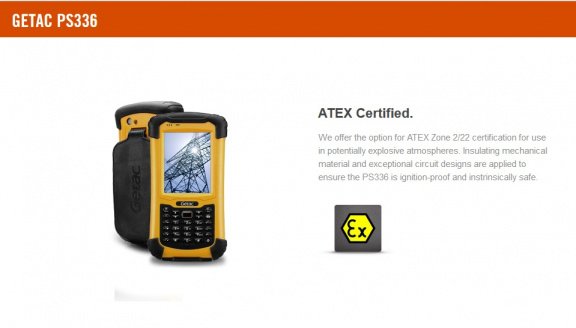 Fully Rugged Handheld Getac PS336 Premium USB RS232 BT WLAN 3G HSPA+ alfa GPS geel DE P1A6BWD4YBXX - Afbeelding 6