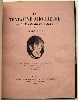 La Tentative Amoureuse 1921 Gide 1/412 Fraaie Band Laurencin - 5