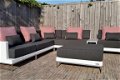 Loungeset lounche set terras tuin wit wicker nieuw. - 1 - Thumbnail