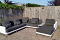 Loungeset lounche set terras tuin wit wicker nieuw. - 2 - Thumbnail