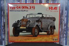 Mercedes Typ G4 (kfz. 21) WWII German Staff car 1:35 ICM