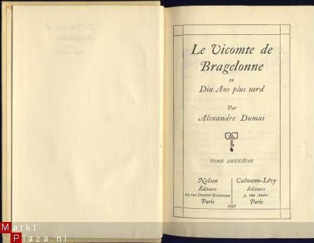 ALEXANDRE DUMAS**LE VICOMTE DE BRAGELONNE*TOME I+II+III+IV+V - 4