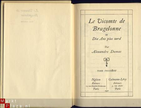 ALEXANDRE DUMAS**LE VICOMTE DE BRAGELONNE*TOME I+II+III+IV+V - 6