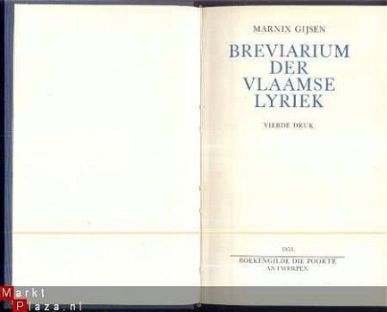 MARNIX GIJSEN**BREVARIUM DER VLAAMSE LYRIEK**DIE POORTE** - 1