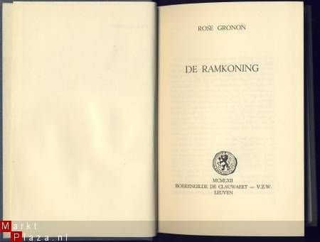 ROSE GRONON**DE RAMKONING**1962*DE CLAUWAERT*LINNEN HARDCOVE - 3