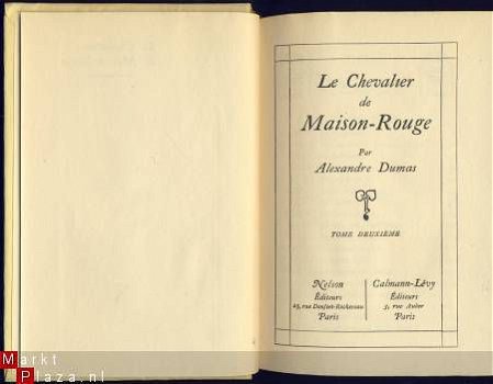 ALEXANDRE DUMAS**LE CHEVALIER DE MAISON-ROUGE**DEUX TOMES** - 6