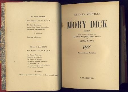 HERMAN MELVILLE**MOBY DICK**JEAN GIONO +LUCIEN JACQUES+SMITH - 3