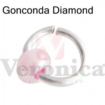 Nail art piercings 'pareltje' GOLCONDA DIAMOND - 1