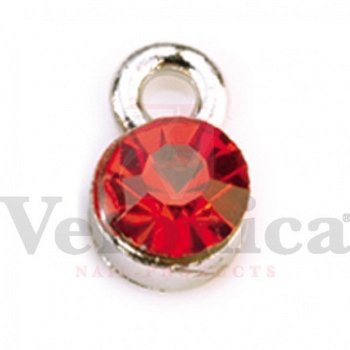 Nagelpiercing rond, rood - 1