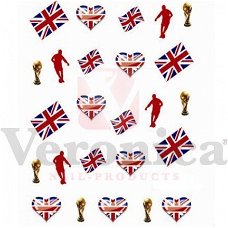 ENGLAND VOETBAL water decals nagelstickers