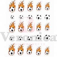 ORANJE VOETBAL water decals nagel stickers