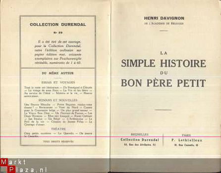 HENRI DAVIGNON*LA SIMPLE HISTOIRE DU BON PERE PETIT*DURENDAL - 2