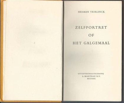 HERMAN TEIRLINCK*ZELFPORTRET OF HET GALGEMAAL*1955*A.MANTEAU - 4