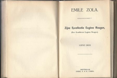 EMILE ZOLA**ZIJNE EXCELLENTIE EUGENE ROUGON**E.& M. COHEN - 3