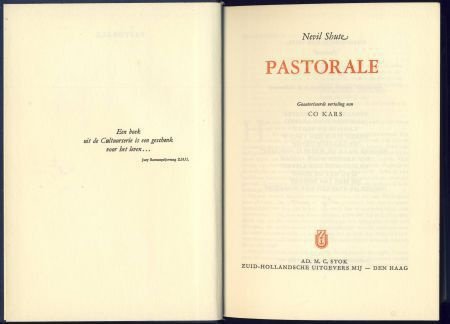 NEVIL SHUTE**PASTORALE**VERTALING CO KARS ZHU AD. M.C. STOK - 4