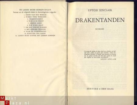 UPTON SINCLAIR**DRAKENTANDEN**WITTE SERVIRE HARDCOVER - 2