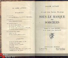 MARCEL SAUVAGE ** SOUS LE MASQUE DES SORCIERS **ED. DUMAS