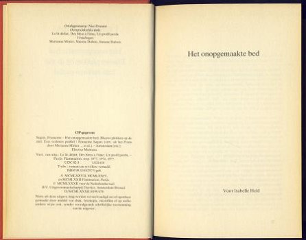 FRANCOISE SAGAN**1.HET ONOPGEMAAKTE BED.2.BLAUWE PLEKKEN OP - 3