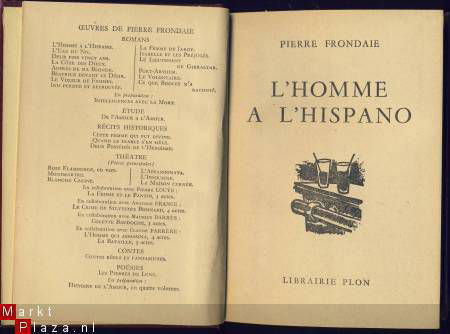 PIERRE FRONDAIE**L'HOMME A L'HISPANO**COLL. POURPRE**PLON** - 2