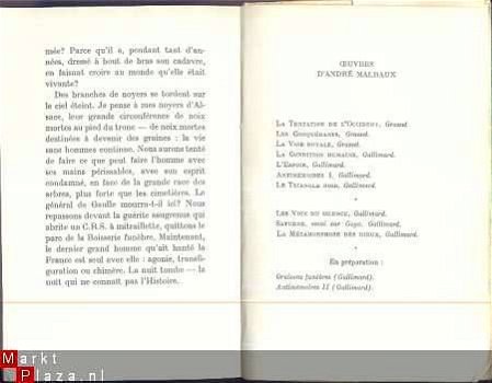 ANDRE MALRAUX**LES CHENES QU'ON ABAT...** NRF GALLIMARD - 5