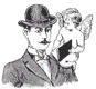 SALE NIEUW Cling stempel Vintage Man & Angel van Non Sequitur. - 1 - Thumbnail