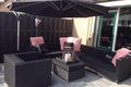 Loungeset lounche set terras tuin zwart wicker nieuw. - 5 - Thumbnail