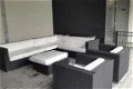 Loungeset lounche set terras tuin zwart wicker nieuw. - 4 - Thumbnail