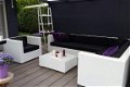 Loungeset lounche set terras tuin wit wicker nieuw. - 1 - Thumbnail