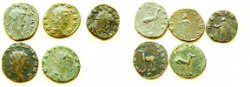 5 munten keizer Gallienus (253-268)
