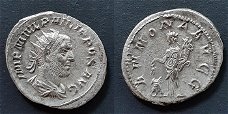 Schitterende zilveren munt Keizer Philippus  2553