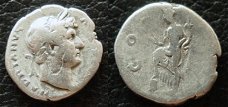 Zilveren denarius romeinse keizer Hadrianus (3)