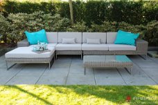 loungeset lounge set terras tuin grijs wicker nieuw.