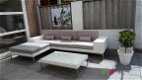 Loungeset lounche bank terras tuin wit wicker aanbieding. - 2 - Thumbnail