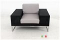 Lounge stoel lounche fauteuil zetel terras tuin zwart nieuw - 1 - Thumbnail