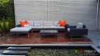 Lounge stoel lounche fauteuil zetel terras tuin zwart nieuw - 3 - Thumbnail