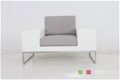 Lounge stoel lounche fauteuil zetel tuin terras wit nieuw. - 1 - Thumbnail