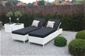Loungebed lounche ligbed terras tuin wit wicker nieuw. - 5 - Thumbnail