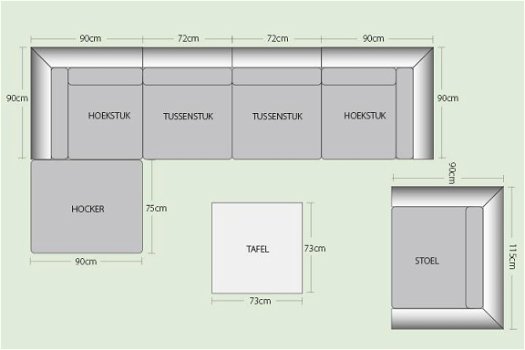 loungeset lounche set terras tuin rond wicker grijs aanbieding. - 6