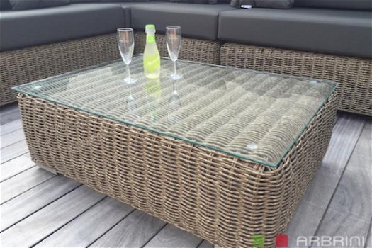 Loungeset lounche set terras tuin rond wicker grijs aanbieding. - 6