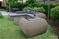Loungeset lounche set terras tuin rond wicker grijs aanbieding. - 3 - Thumbnail