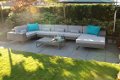 Loungebank lounche hoek bank terras tuin grijs wicker extra groot - 3 - Thumbnail