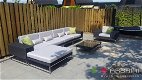 Loungeset lounche set terras tuin zwart wicker speciale aanbieding. - 1 - Thumbnail